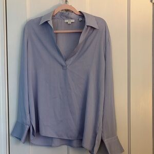 Vince Light Blue Silk Blouse